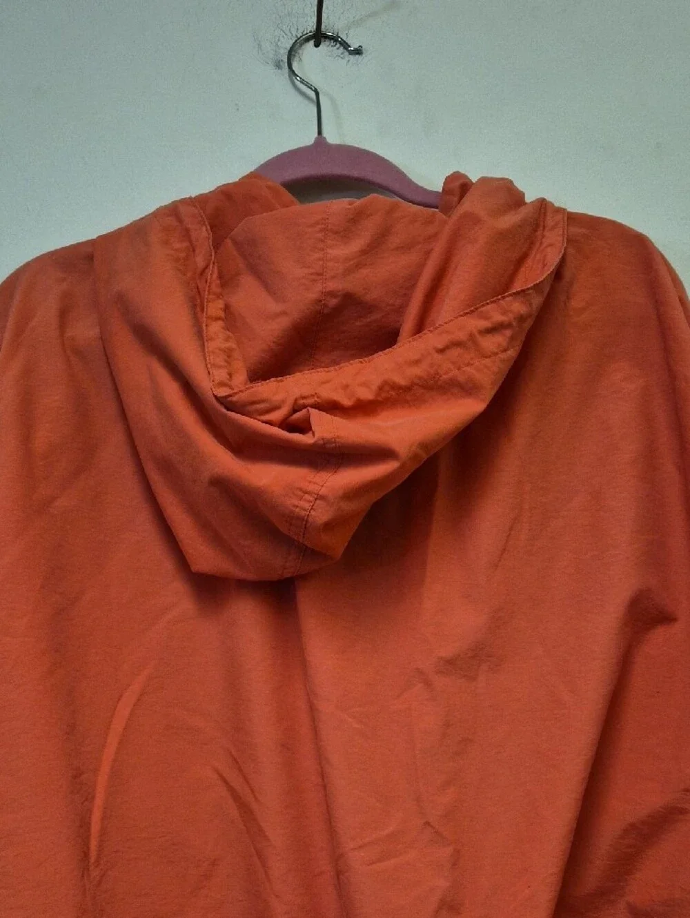J. Crew Coral Hooded Windbreaker Jacket Size XL